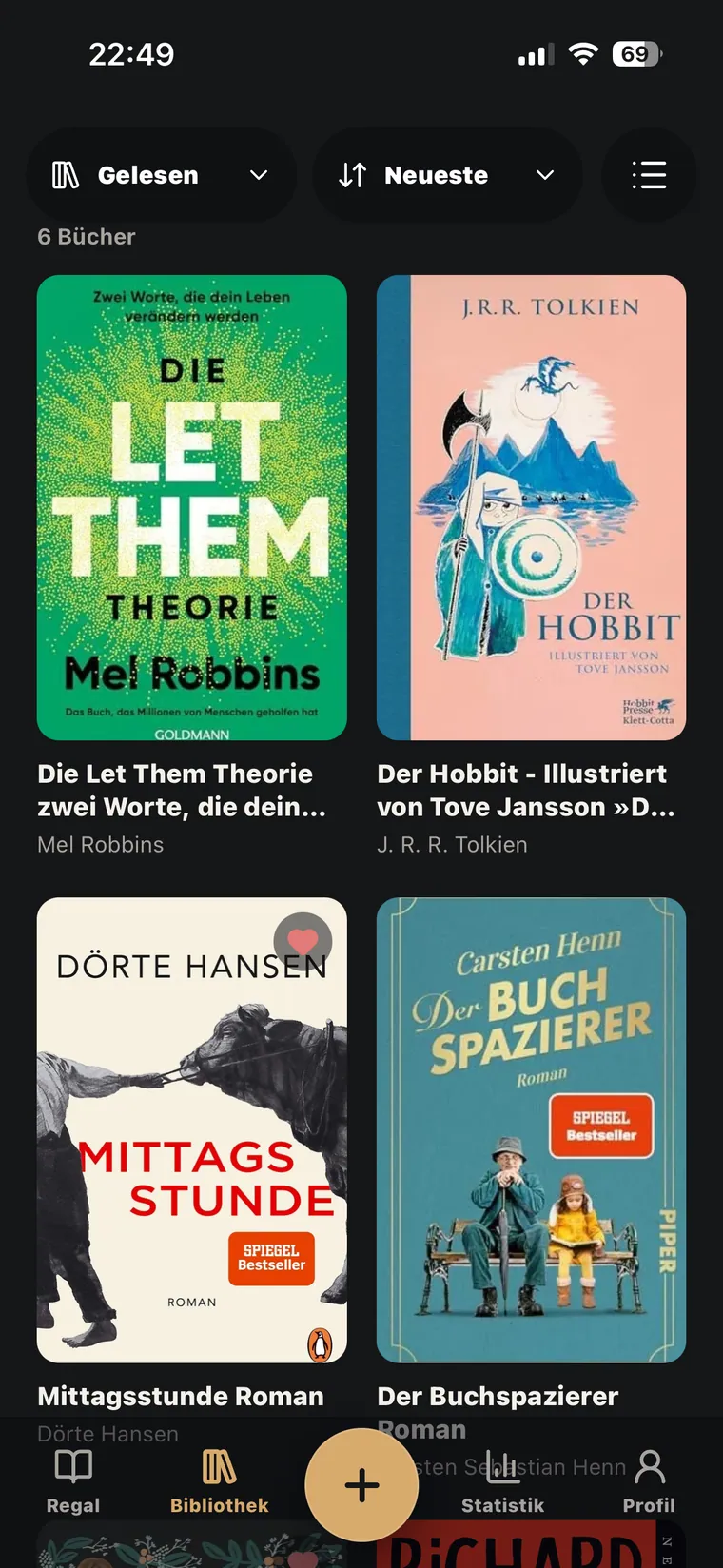 Deine Bibliothek. Gut sortiert. — Auf deinem Gerät gespeichert. Ohne Werbung.