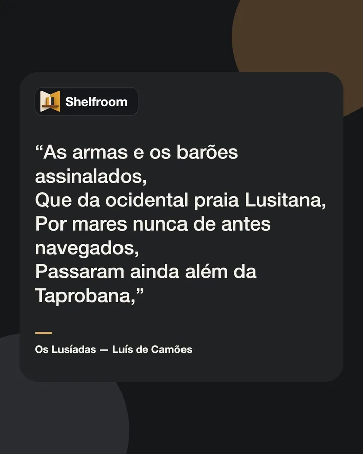 Palavras para compartilhar — Transforme seus trechos favoritos em belos cartões.